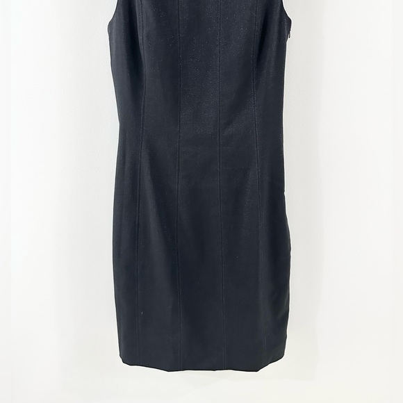 Kate Sylvester Sleeveless Sheath Dress Black Shimmer Size 8 - Picture 4 of 6